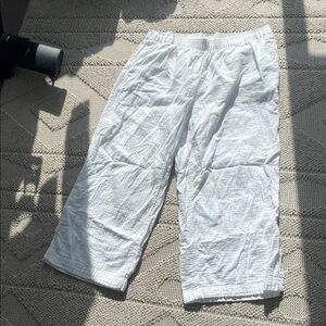 White Linen Pants Wide Leg